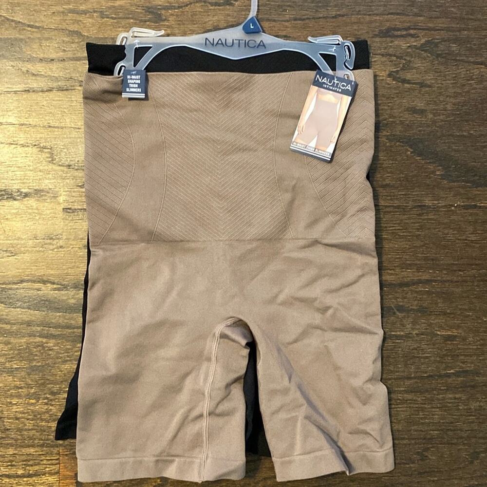 New Nautica seamless high waist thigh slimmer shaping long slip shorts 2 pack